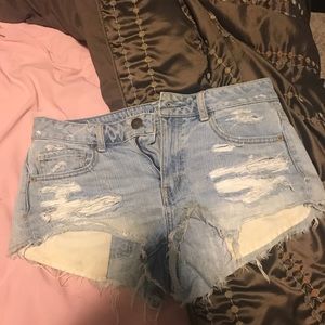 Jean high waisted shorts